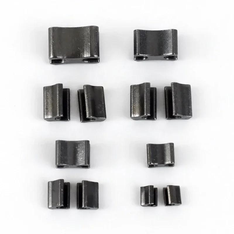 Meetee 20Sets 3# 5# 8# 10# Metal U Shape Zippers Stopper Zipper End Lock for Sewing Bag Clother Zips Repair Kit DIY Accessories