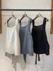 Women's Versatile Solid Color Linen Lace-up Vest for Summer 2026