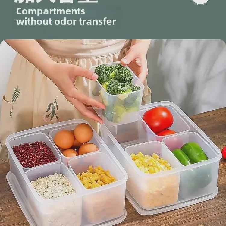 Commercial Ice Powder Storage Box with Lid - Fresh-Keeping Compartment for Ingredients