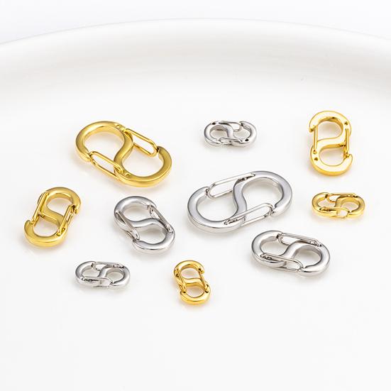 Nerezová přezka na náhrdelník Hák ve tvaru S Klipový konektor Řetízek na náramek DIY Klíčenka Šperky Kovová dvojitá karabina