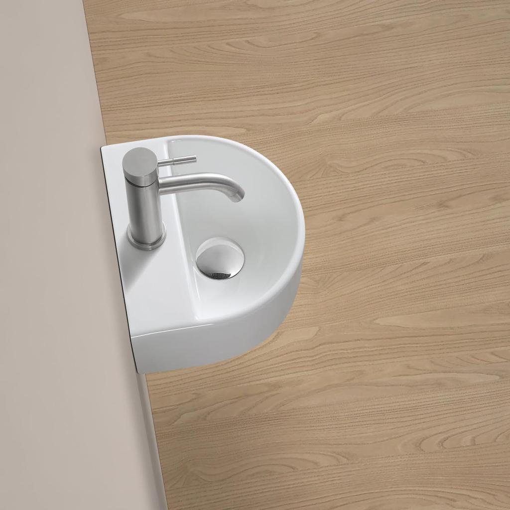 Mixing Faucet Hand Wash Wall Stylish Wash Bowl Small Wash Mini Wash Hand Wash Wall Hand Wash Semicircular [JOMOWN Included] Basin, Mounted, Set, Bowl,