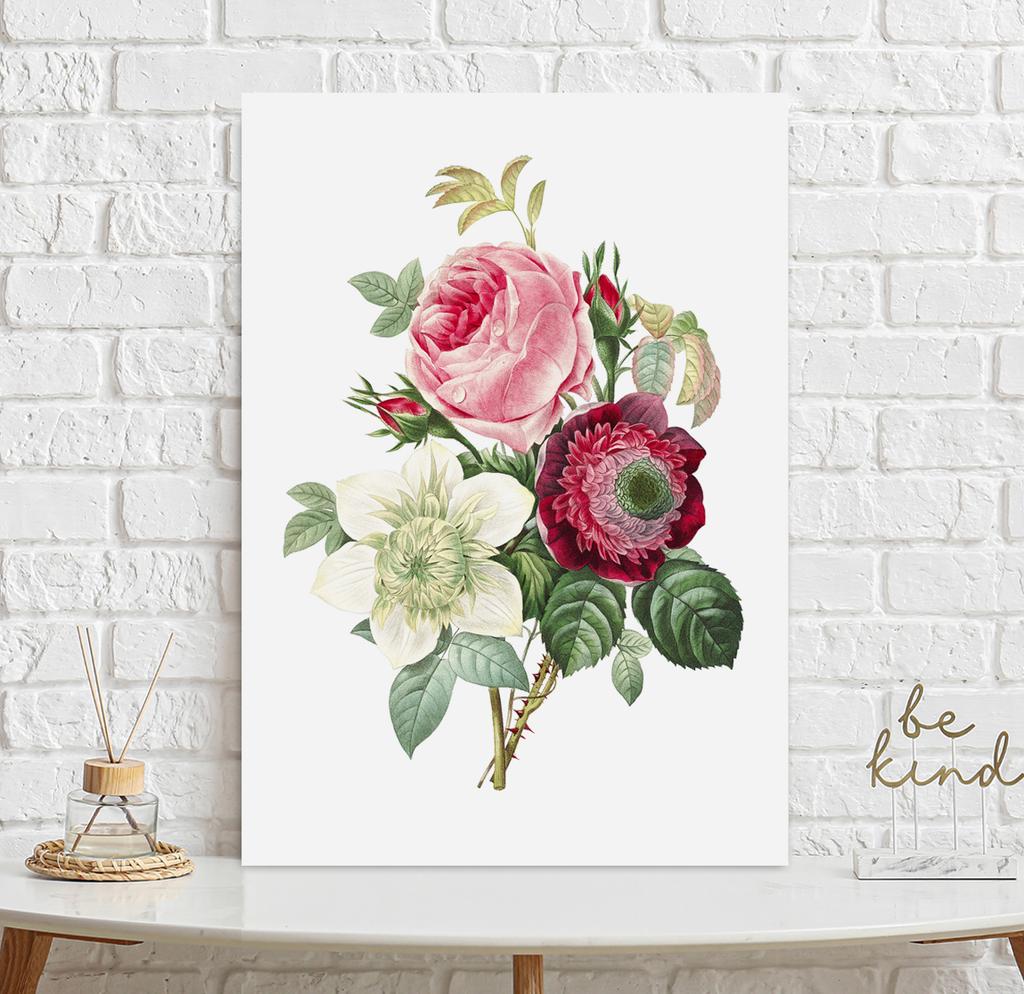 Poster Blumenstrauß Vintage