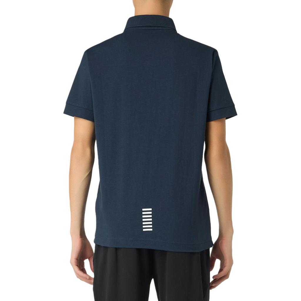 Emporio Armani Polo Slim Fit con Logo EA7 Uomo top Blu 8NPF14-PJVQZ-1562