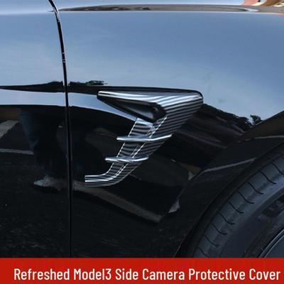 Tesla Model 3 Versão Nova Tampa da Câmera do Para-lama Adesivo Lateral Acessório