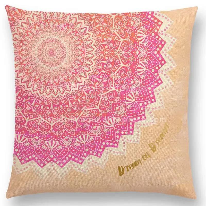 New Dreamy Rainbow Boho Beautiful Flower Gorgeous Floral Mandalas Fantasy Moon Stars Prints Cushion Cover Throw Pillow Case