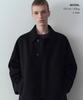 Musinsa Standard Fortex Felt Oversized Balmacaan Coat [Navy]