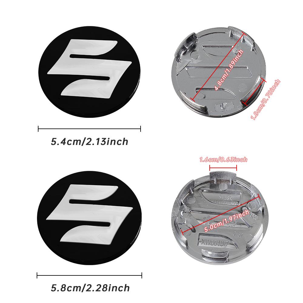 4pcs 54/56/58/60mm Car Wheel Center Hub Caps Auto Accessories For Suzuki Swift SX4 Ignis Baleno Vitara Grand Vitara Alto Spacia