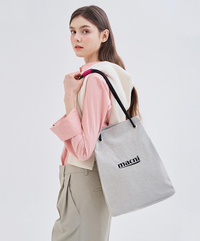 Macni Canvas String Bag_Ivory