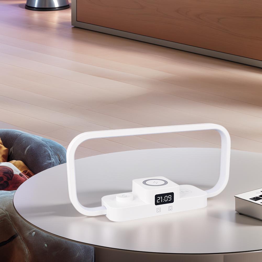 Table Lamp with Wireless Charger with 3 Charging Station Night Light Nightstand Lamp for Bedroom Gifts for Women Men Friends