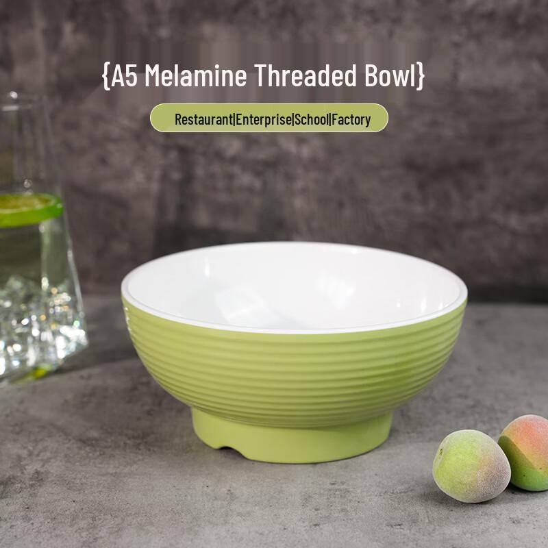 Commercial Melamine Two-Tone Threaded Ramen Bowl