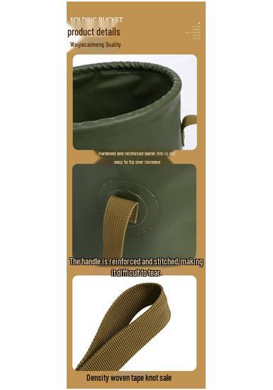 Seau à eau portable multifonctionnel pour le voyage, le camping, le trempage des pieds, la pêche et les activités de plein air