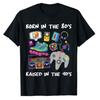 Born In The 80's Raised In The 90's T-Shirt Retro Style 80s 90s Graphic Tee Tops Hobbies Lover Vintage Outfit Cool Party Clothes