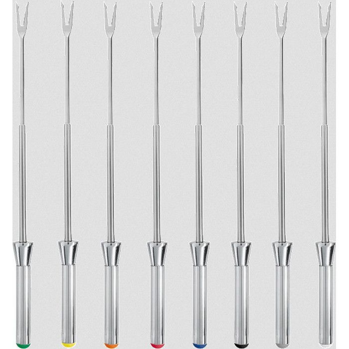 Wmf 415130011 - lono - appareil à fondue pour 8 personnes, avec caquelon et 8 fourchettes en inox