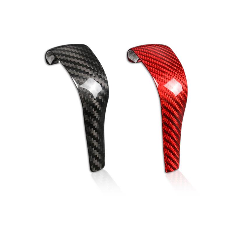 Cap de viteză din fibră de carbon reală capac decorativ pentru buton schimbător pentru Porsche Cayenne 2011 2012 2013 2014 2015 2016 2017 Accesorii