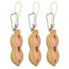 3pcs Fidget Toys Pack Portachiavi Decompression Edamame Toys Squishy Squeeze Peas Beans Keychain Stress Adult Toy Key chain