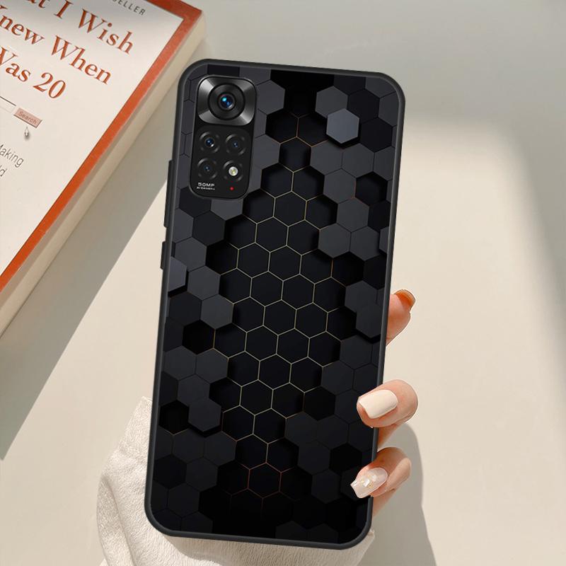 Lumini hexagonale 3D pentru Redmi 10A 10C 9A 9C 9T K40 K50 Husă pentru telefon pentru jocuri pentru Redmi Note 11S 10S 9S 9 10 11 Pro