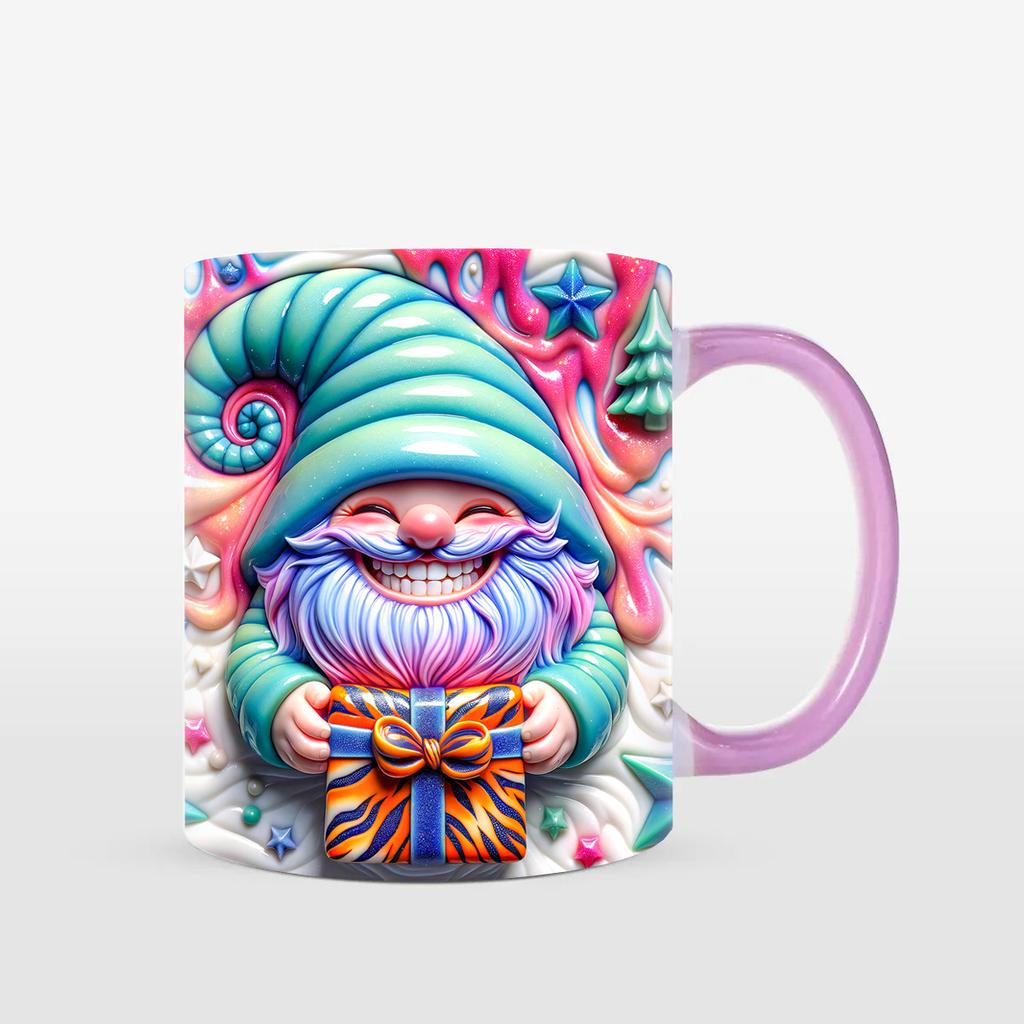 3D Christmas Gnome Christmas Ceramic Coffee Mug Tea Cup New Xmas