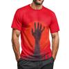 Men's Halloween Printed Round Neck Raglan Short Sleeve Top T-Shirt