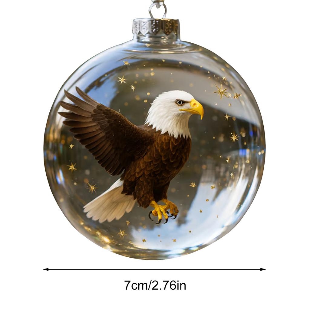 Christmas Nature's Birds Crystal Glass Ornament PVC Bird Glass Tree Clear Ornaments Xmas Tree Hanging Pendant for Holiday Decor