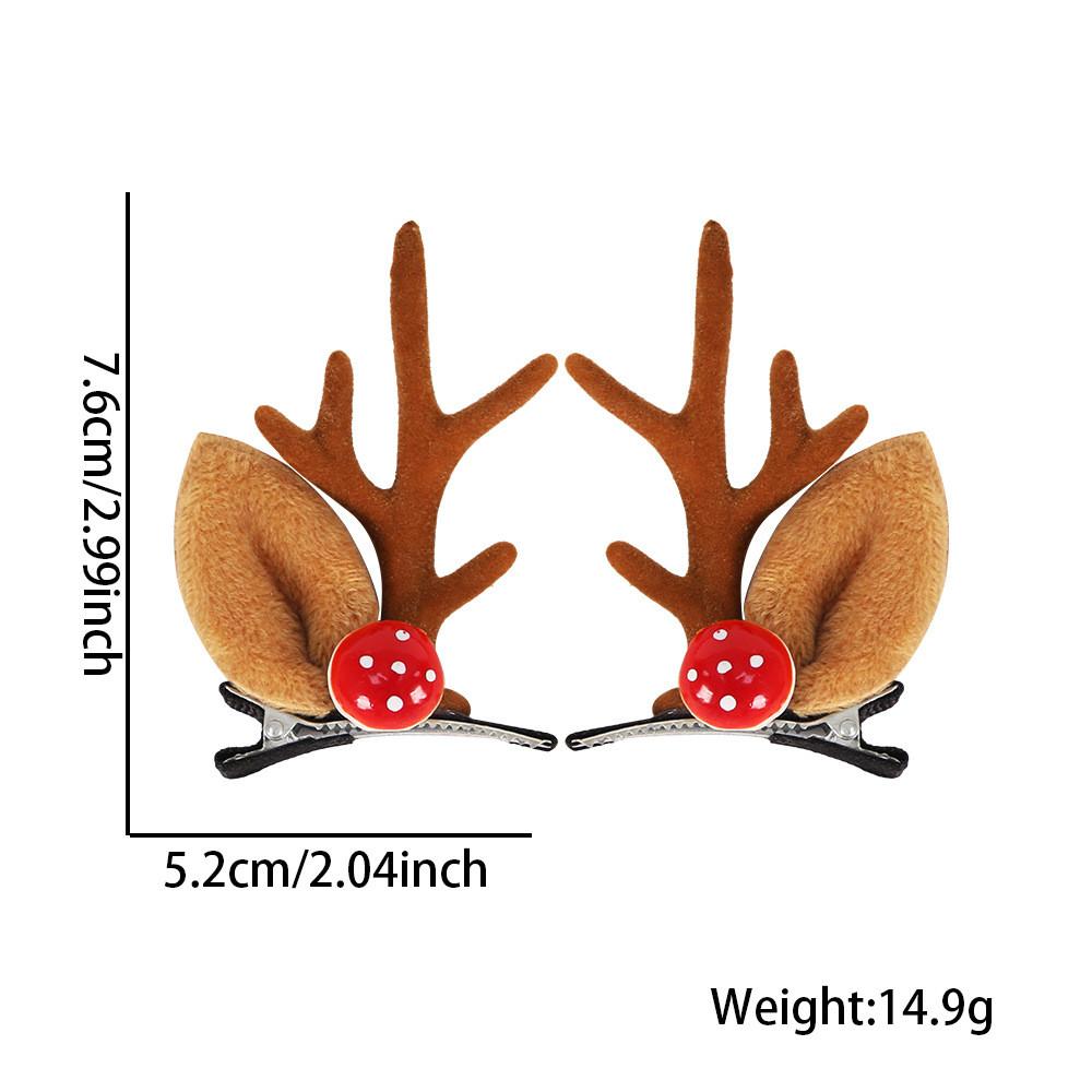 Christmas Hair Stylish Accessories With Cute Plush Antlers And Festive Decorations Women For