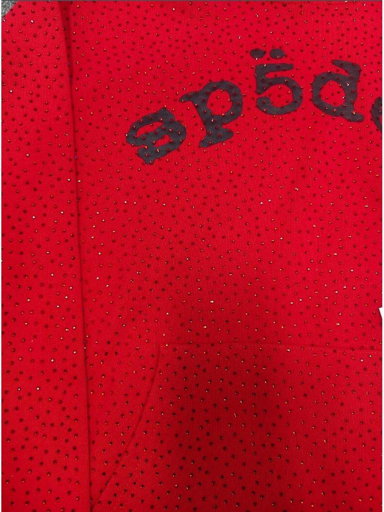 Spider Original Rhinestone Hoodie and Fleece-lined Sweatpants Set