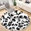 1pc Panda Pattern Office Round Area Rug, Indoor Mat Suitable For Office, Under Office Chairs Bedroom Living Room Home Decor, Room Deco