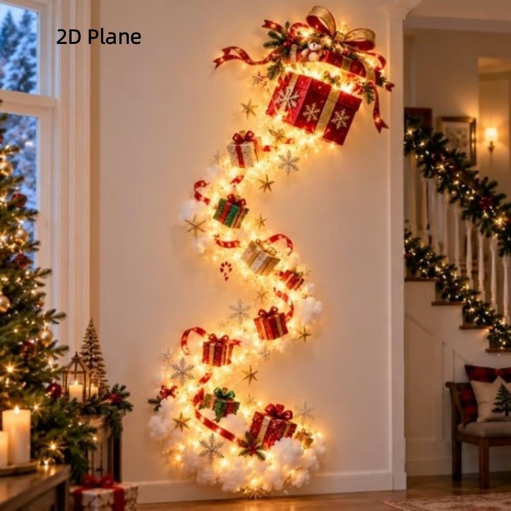 Elk Christmas Magic Trail Wall Light Snowman Snowflake Christmas Decoration Door Decor