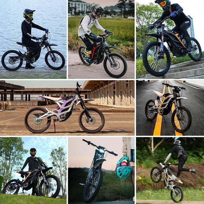 79Bike - Elektrische fiets FALCON PRO, 19" terreinbanden, 72V 35Ah-10.000W piek motor, 85 km/u, Zwart/Geel