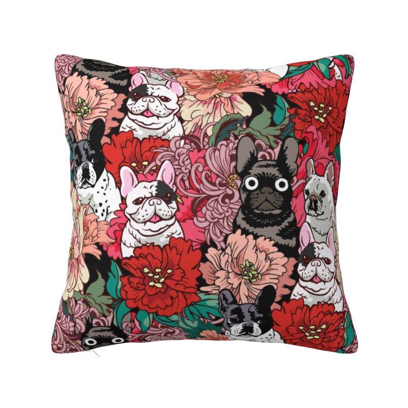 

Custom Nordic Style French Bulldog Paw And Bone Print Cushion Covers Soft Frenchies Dog Throw Pillow Case for Sofa Pillowcase 30x30cm 12x12in