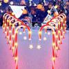 Solar Candy Cane Star Lights for Christmas Outdoors