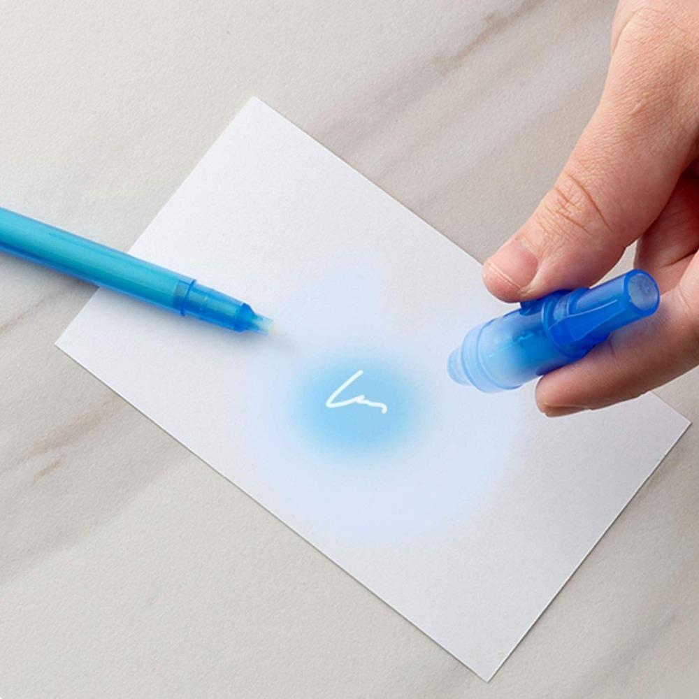 12 Invisible Ink Pens with UV Spy Markers - Secret Message Magic Bookmarks, Treasure Prize Box for Kids' Party Gifts