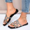 Slippers Crystal Luxury Women Slippers Summer Beach Flats Shoes Sandals Designer Casual Walking Shoes Brand Mujer Zapatos Slides