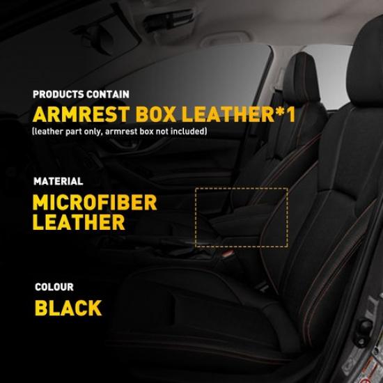 Leather Console Center Lid Armrest Cover For Subaru Crosstrek Impreza 2017-2024