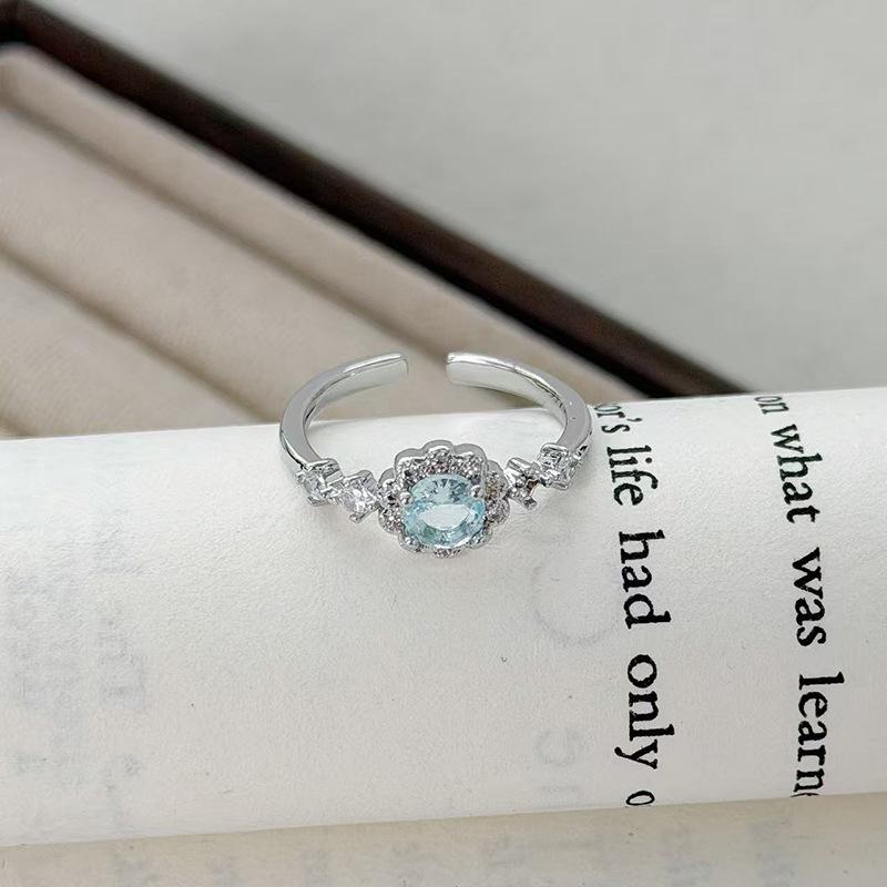 Wind Fashion Super Fairy Love Zir*****Pen Ring Niche High Sense Stacking Wearing Personalized Ring