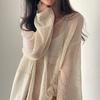 Loose Long Sleeve Hollow Thin Knitted Sun  Blouse Top For Women