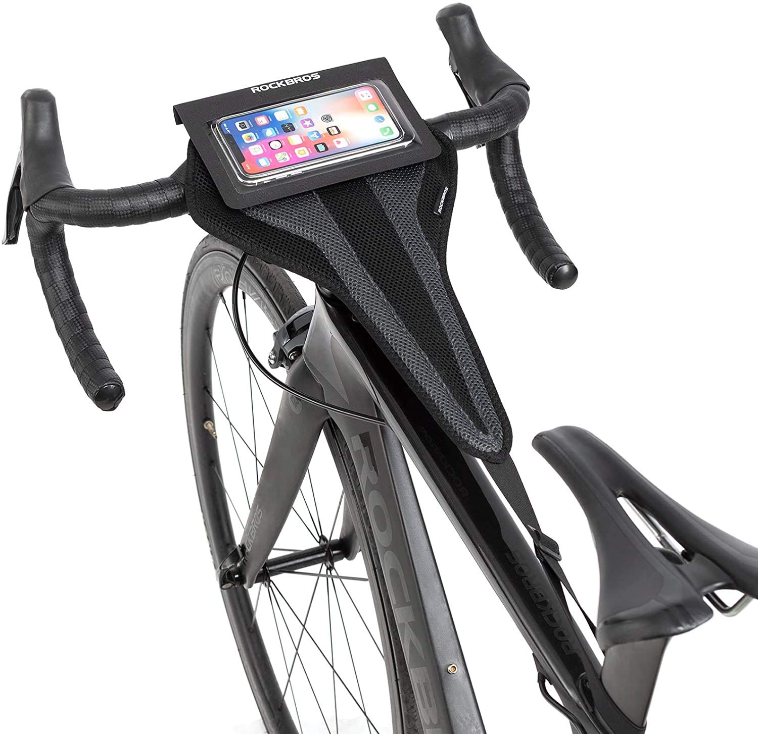 

ROCKBROS Чехол от пота для велотренажера-роллера, для помещения, быстросохнущий, впитывающий пот, для тренировок, велосипедный, (Модернизированная версия)