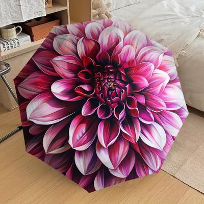 1pc Flower Petals Pattern Umbrella Automatic Opening and Closing Umbrella, High Quality Umbrella, Ideal Gift for Her 205