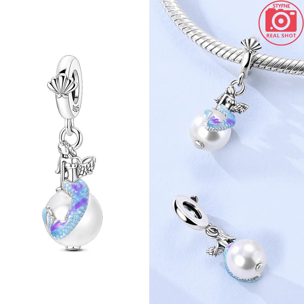 Blue Ocean Sea Star Penguin Mother-Child Bonding Among Mermaids Original Copper Beads Fit Bracelet Jewelry Diy Women Gift