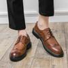 Mode Luxusmarke Lederschuhe Herren Schnürschuhe Oxfords Mode Atmungsaktiv Business Casual Kleider Mokassins Tennisschuhe Herren Designer