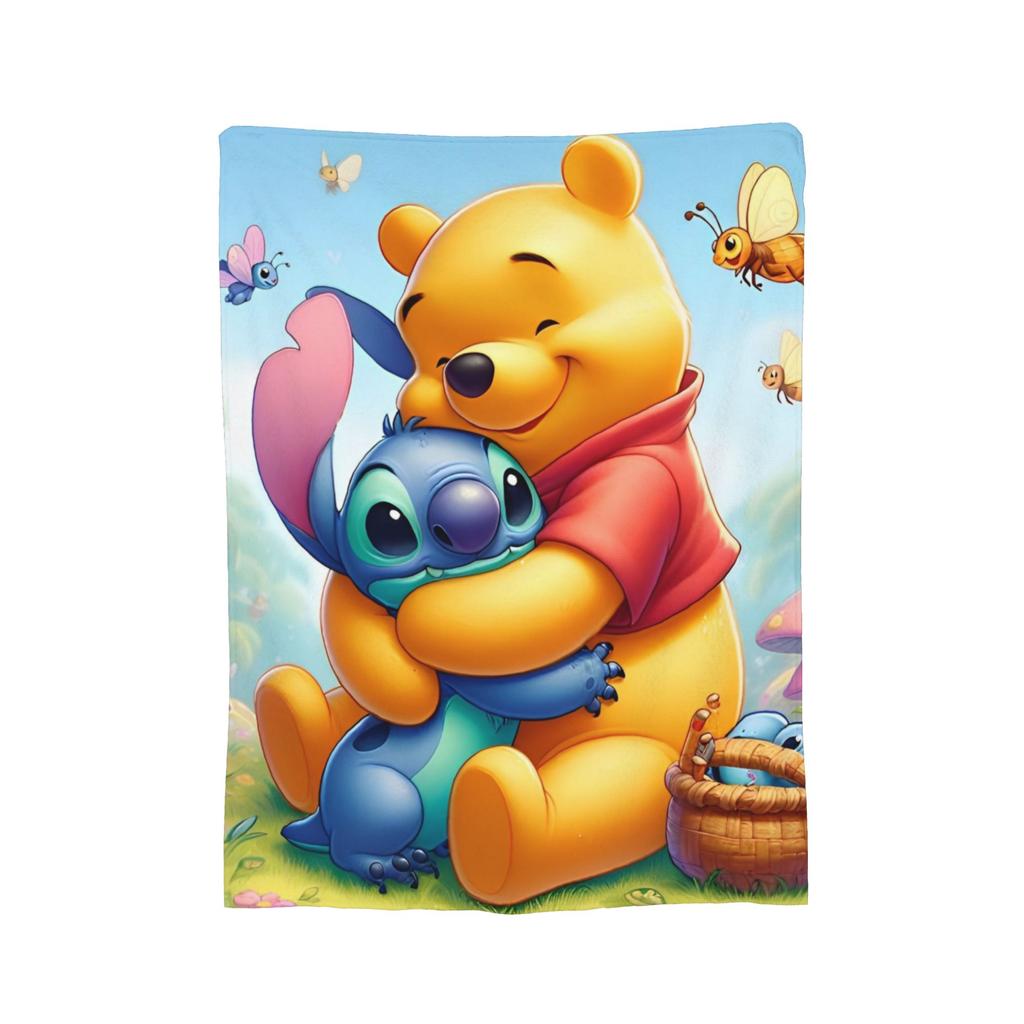 Bär Cartoon Winnie Puuh Decken Flanell Fantastisch Weiche Überwurfdecken für Bettwäsche Wohnzimmer Sommer,