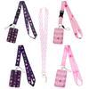 Credential Holder Pink Ribbon Lanyards for Keys Neck Strap For Card Badge Gym Keyring Nurse Accessories