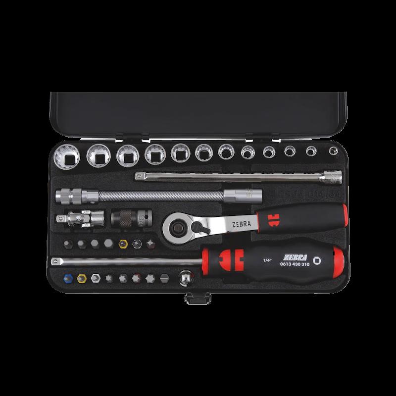 Wurth 34-Piece 1/4-inch Multifunction Socket Wrench Set 1/4-inch drive