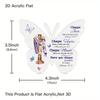 French Butterfly-Shaped Acrylic Sign with 'Every Day God Thinks of You' Psalm 139:17 - Purple & Blue Floral Design, Contemporary Farmhouse Decor 