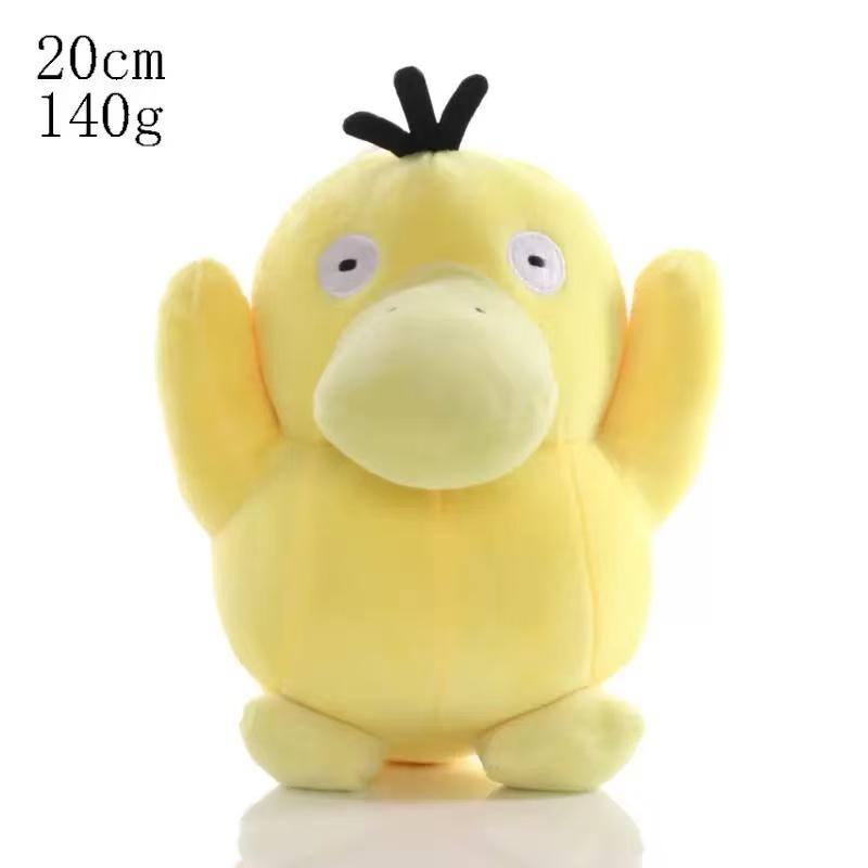 Psyduck Wobbuffet Scorbunny Meowth Mewtwo Mew Piplup Chikorita Pidgeotto Jucării de pluș Joc pentru Cadou de colecție, Plușuri moi
