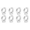 8pcs Eye Nuts Stainless Steel Outdoor Lifting Tools for Ocean Industry Yachts Motor Boats Assault