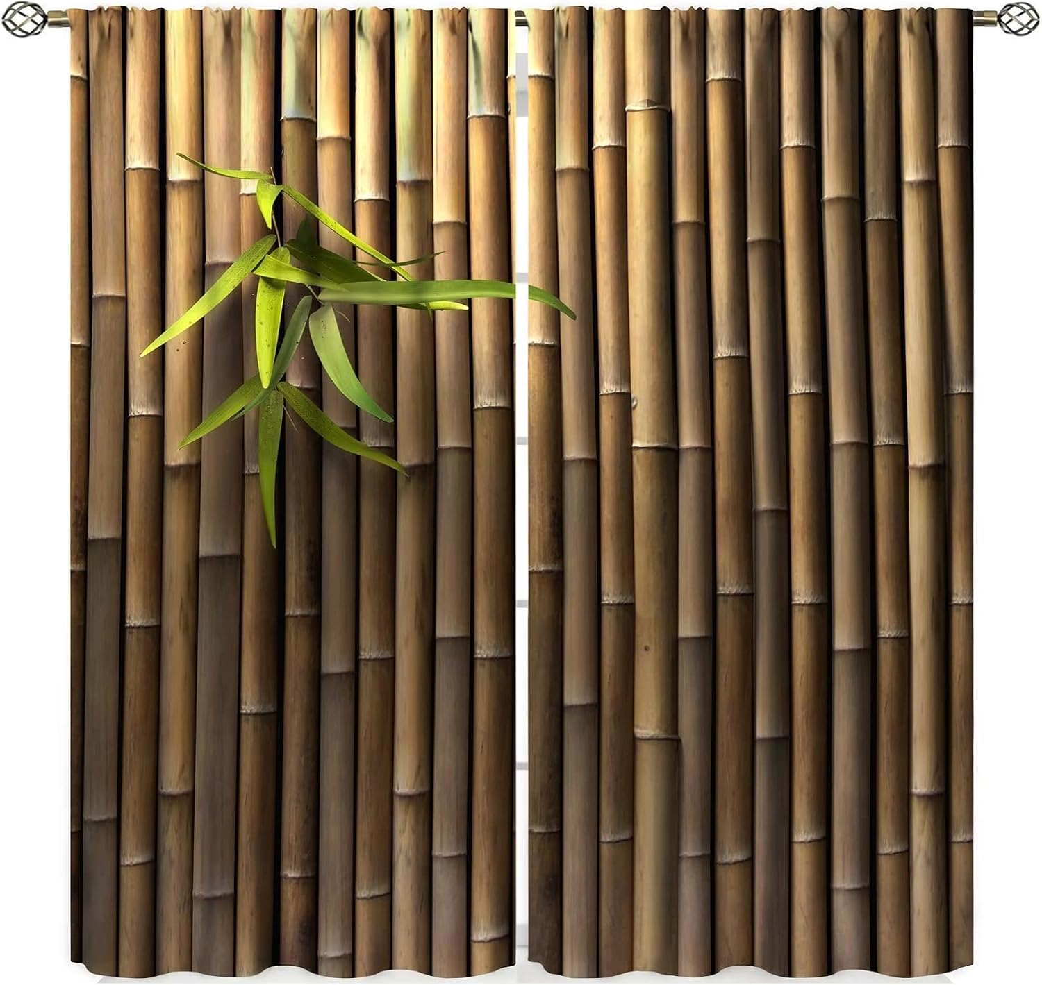 Natural Bamboo Curtains Window Drapes Boho