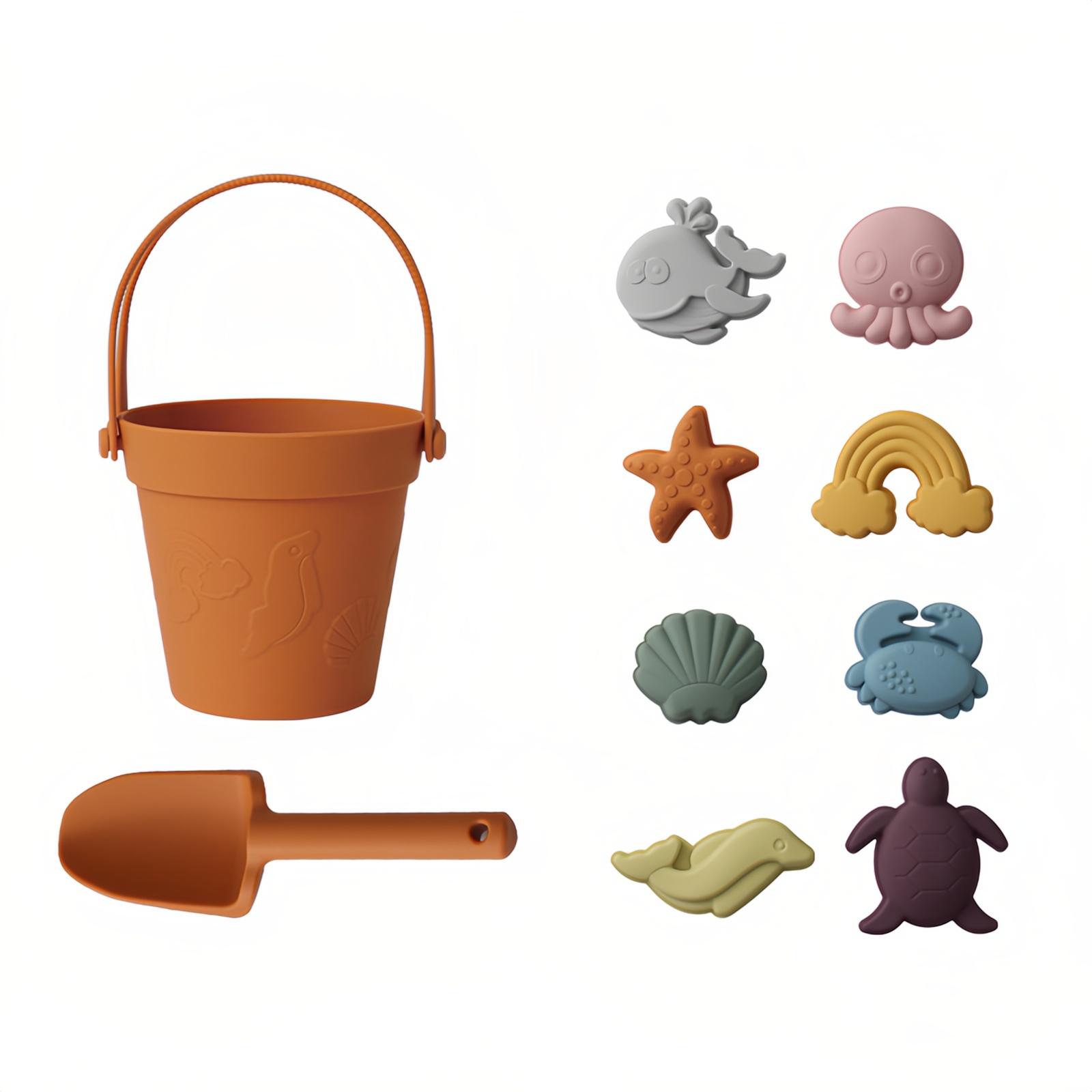 

Beach Toy Set with Bucket Shovel and Animal Molds for Indoor Outdoor Sand Pit and Garden Play Suitable for Toddlers and Kids One Size