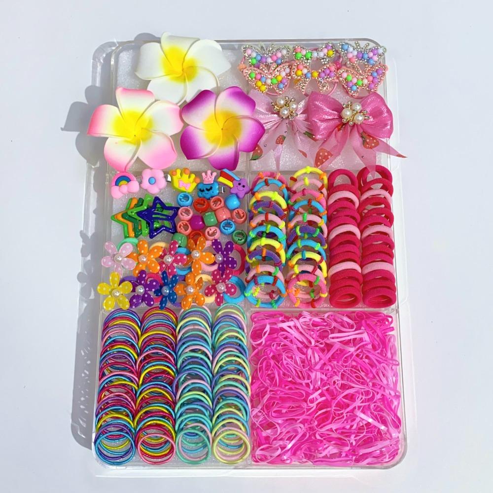 High Elastic Hair Accessories Set Colorful Hair Ties Flower Girls Hair Bands  Girls Children