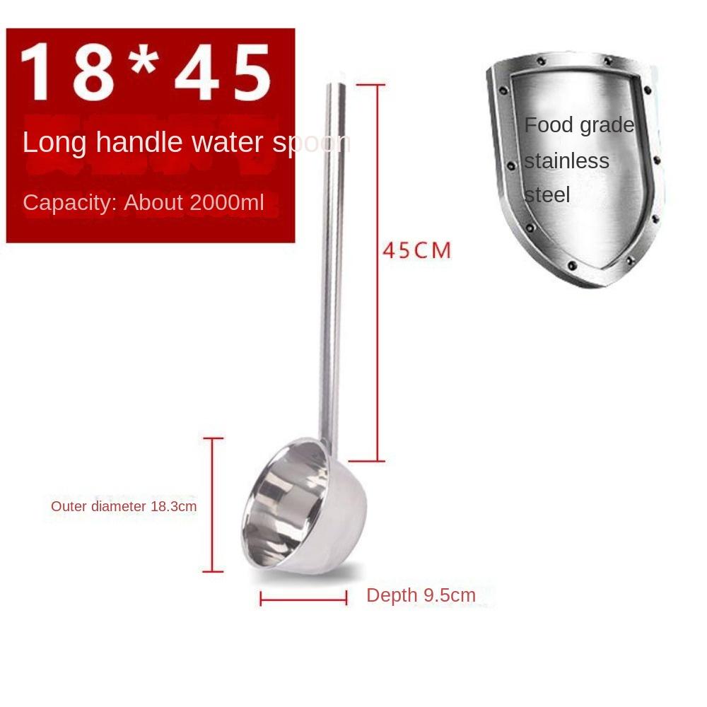 Multifunctional Ladle 304 Food Grade Stainless Steel Long Handle Spoon Large Spoon  Restaurant