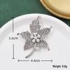 Elegant Pearl Rhinestone Maple Leaf Brooch - High-End Women's Clothing Pin and Corsage